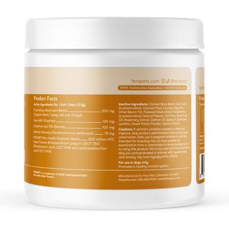 Suplemento masticable blando para perros con alergias e inmunidad, 30 unidades