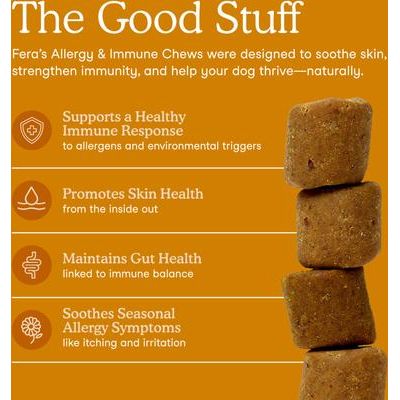 Suplemento masticable blando para perros con alergias e inmunidad, 30 unidades