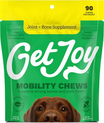 Joint+ - Suplemento masticable blando con sabor a pollo para la movilidad de cadera y articulaciones de perros (90 unidades)