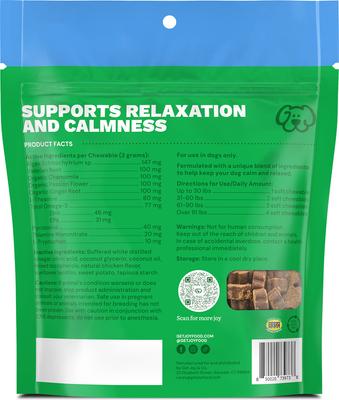 Calm+ Chicken Flavored Soft Chew Calming Stress & Anxiety Support Supplement for Dogs, 90 count