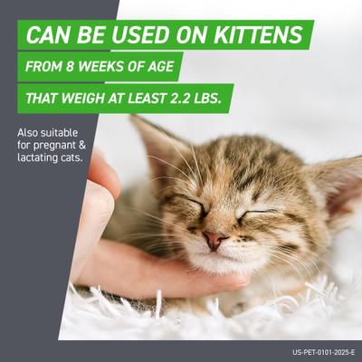 Tratamiento localizado contra pulgas y garrapatas para gatos de más de 1,5 lb, 3 dosis (suministro para 3 meses)