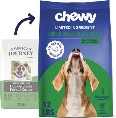 Limited Ingredient Duck & Sweet Potato Recipe Grain-Free Dry Dog Food (FORMERLY AMERICAN JOURNEY), 24-lb bag