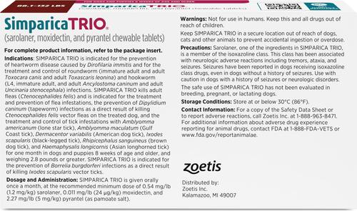 Chewable Tablet for Dogs, 88.1-132.0 lbs, (Brown Box), 6 Chewable Tablets (6-mos. supply)