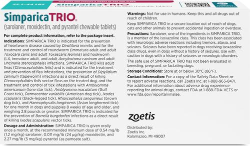 Chewable Tablet for Dogs, 22.1-44.0 lbs, (Teal Box), 1 Chewable Tablet (1-mo. supply)