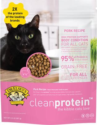 cleanprotein Pork Kibble Cat Dry Food, 2-lb bag
