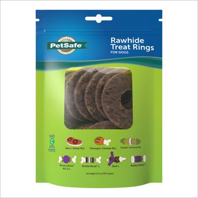 Golosinas para perros Busy Buddy Natural Rawhide Rings, tamaño C