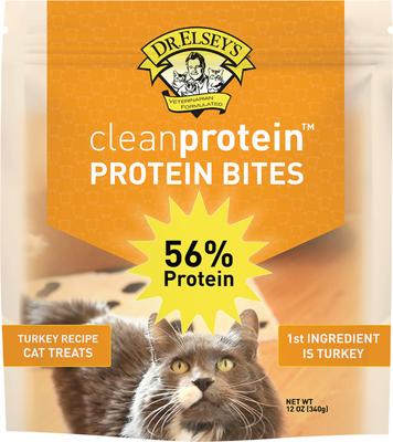 cleanprotein Protein Bites Turkey Crunchy Cat Treats, 6-oz bag