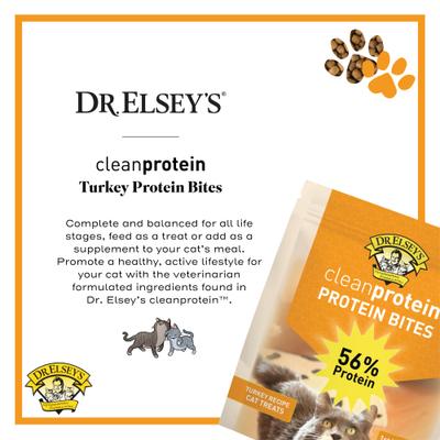 cleanprotein Protein Bites Turkey Crunchy Cat Treats, 6-oz bag