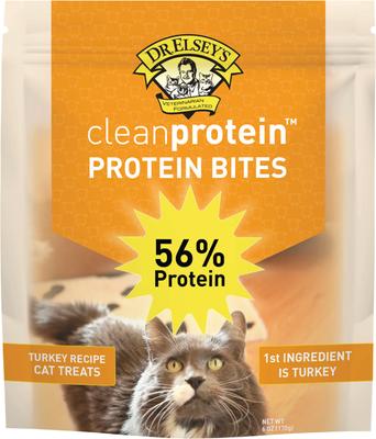 cleanprotein Protein Bites Turkey Crunchy Cat Treats, 6-oz bag