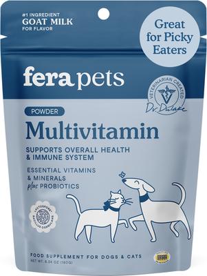 Complemento multivitamínico de leche de cabra para perros y gatos, bolsa de 6.34 oz