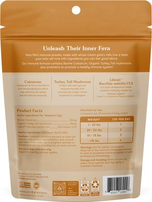 Immune Goat Milk Powder Supplement for Dogs & Cats, 6.34-oz pouch