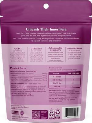 Calm Goat Milk Powder Supplement for Dogs & Cats, 6.34-oz pouch