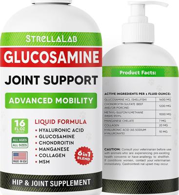 Liquid Glucosamine with Collagen Hip & Joint Supplement for Dogs, 16-fl oz bottle
