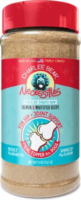 Necessities Freeze-Dried Salmon & Whitefish Recipe Hip & Joint Support Grain-Free Dog Food Topper, 5-oz jar