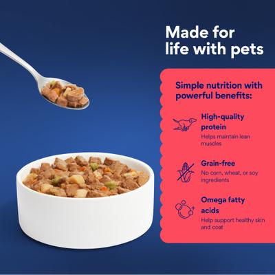 Stews Beef & Vegetables in Gravy Grain-Free Canned Dog Food (FORMERLY AMERICAN JOURNEY), 12.5-oz can, bundle of 24