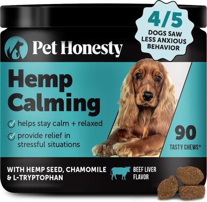 Hemp Calming Beef Flavored Calming & Anxiety Chews Supplement for Dogs, 270 count