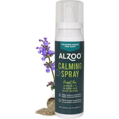 Spray calmante natural para gatos a base de plantas, botella de 3.4 onzas líquidas