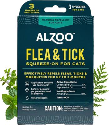 Natural Plant Based Flea & Tick Spot-On for Cats, 0.03-oz tube