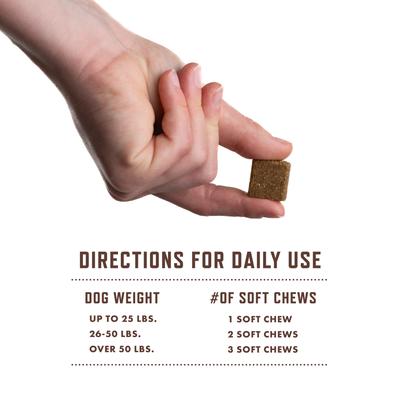 Duck Flavored Allergy Soft Chew Supplement for Dogs, 60 count