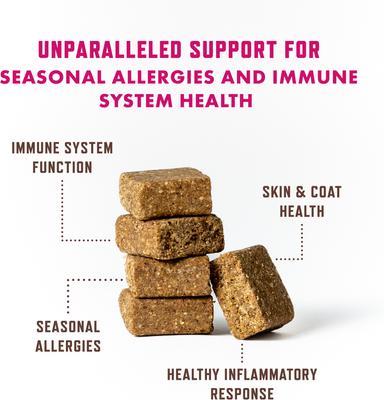 Duck Flavored Allergy Soft Chew Supplement for Dogs, 60 count