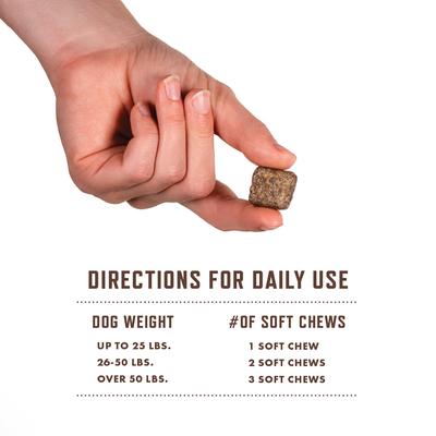 Duck Flavored Calming Soft Chew Supplement for Dogs, 60 count