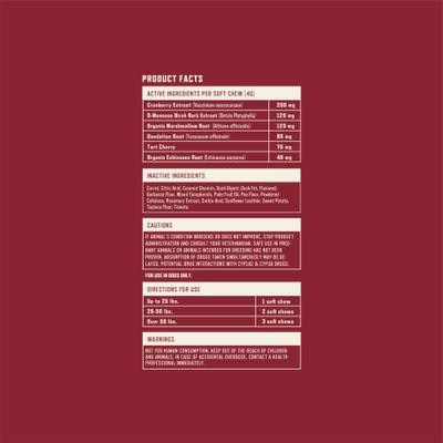 Duck Flavored Chew Urinary Supplement for Dogs, 60 count