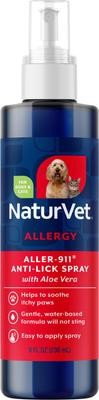 Bundle: NaturVet Aller 911 Allergy Aid Anti-Lick Paw Plus Aloe Vera Dog & Cat Spray, 8-oz bottle & NaturVet Aller-911 Allergy Aid Plus Antioxidants Cat & Dog Soft Chews, 180 count