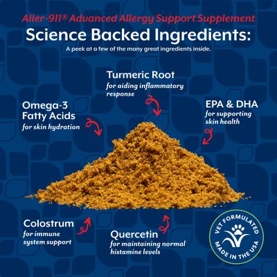 Aller-911 Allergy Aid Supplement Powder for Dogs & Cats, 9-oz bag