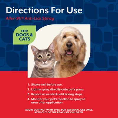 Aller-911 Anti-Lick Spray with Aloe Vera for Dogs & Cats, 8-fl oz bottle