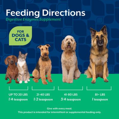 NaturVet, Digestive Enzymes, polvo con enzimas digestivas, probióticos y jengibre para perros y gatos, bolsa de 283 g