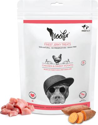 Woofur Chicken & Sweet Potato Air-Dried All Natural Grain-Free Jerky Dog Training Treat, 1.76-oz bag