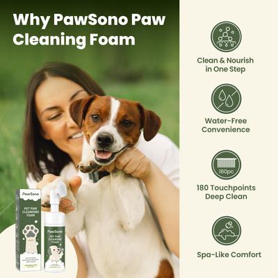 Dog & Cat Paw Cleansing Foam, 5-fl oz bottle