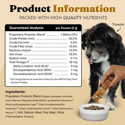 Probiotics Wolf Microbiome Powder Digestive Supplement for Dogs, 30 count