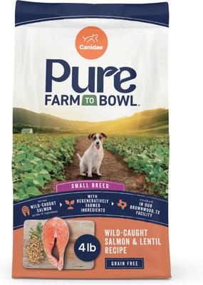 Pure Farm To Bowl Small Breed Wild-Caught Salmon & Lentil Recipe Dry Dog Food, 4-lb bag