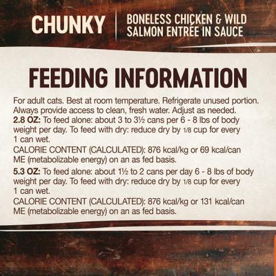 CORE Signature Selects Chunky Boneless Chicken & Wild Salmon Entree in Sauce Grain-Free Canned Cat Food, 5.3-oz, case of 12