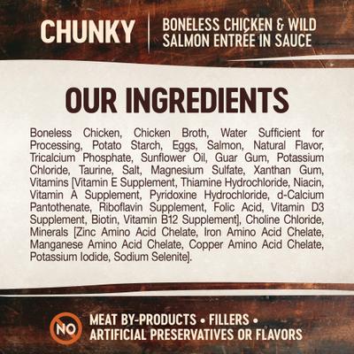 CORE Signature Selects Chunky Boneless Chicken & Wild Salmon Entree in Sauce Grain-Free Canned Cat Food, 5.3-oz, case of 12