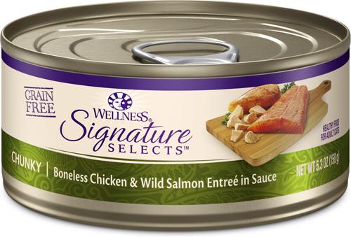 CORE Signature Selects Chunky Boneless Chicken & Wild Salmon Entree in Sauce Grain-Free Canned Cat Food, 5.3-oz, case of 12