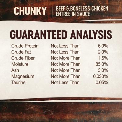 CORE Signature Selects Chunky Beef & Boneless Chicken Entree in Sauce Grain-Free Canned Cat Food, 2.8-oz, case of 12