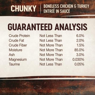 CORE Signature Selects Chunky Boneless Chicken & Turkey Entree in Sauce Grain-Free Canned Cat Food, 5.3-oz, case of 12