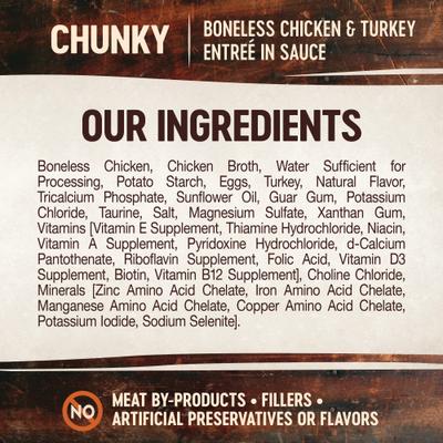 CORE Signature Selects Chunky Boneless Chicken & Turkey Entree in Sauce Grain-Free Canned Cat Food, 5.3-oz, case of 12