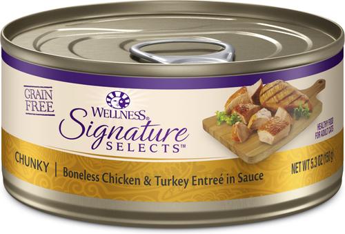 CORE Signature Selects Chunky Boneless Chicken & Turkey Entree in Sauce Grain-Free Canned Cat Food, 5.3-oz, case of 12