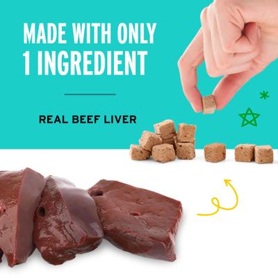 Training Reward Beef Liver Freeze-Dried Dog Treats, 16-oz bag