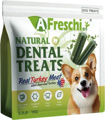 Natural Real Turkey Meat Adult Dental Dog Treats, 2.2-lb bag