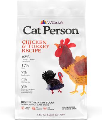 Cat Person by Weruva Chicken & Turkey Grain-Free Dry Cat Food, 4-lb bag