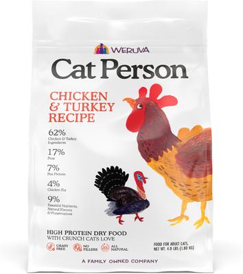 Cat Person by Weruva Chicken & Turkey Grain-Free Dry Cat Food, 4-lb bag