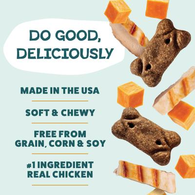 Cheeky Chicken Meaty Tenders - Golosinas suaves y masticables para perros, bolsa de 8 oz