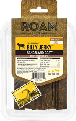 Wild Billy Goat Chicken-Free Jerky Dog Treats, 5-oz pouch
