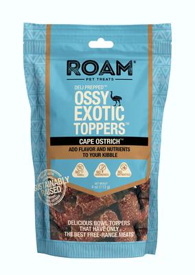 Ostrich Toppers Chicken-Free Soft & Chewy Training Dog Treats, 4-oz bag