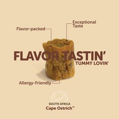 Ostrich Toppers Chicken-Free Soft & Chewy Training Dog Treats, 4-oz bag