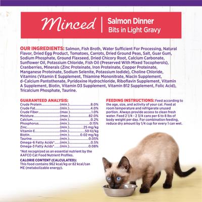 Complete Health Natural Minced Salmon Dinner Grain-Free Canned Cat Food, 3-oz, case of 24